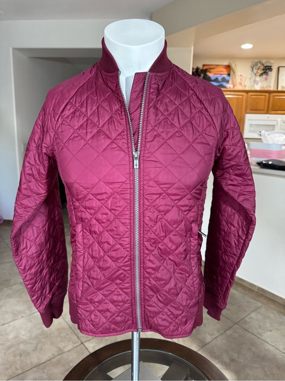 Columbia Women's Quilted Ski Jacket in Maroon